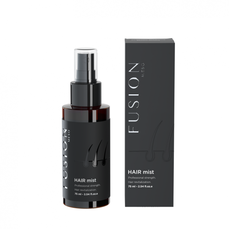 F-HAIR MIST bottle, a scalp revitalizing serum for preventing hair loss and promoting hair regrowth.