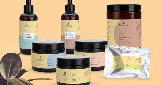 Natùrys skincare products displayed on a natural setting, emphasizing the brand's commitment to eco-friendly beauty solutions.