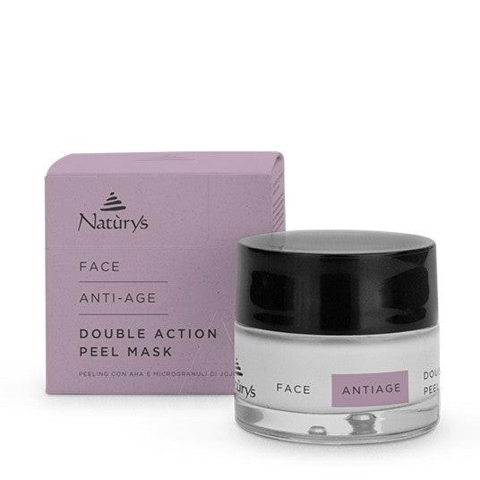 Natùrys Double Action Peel Mask - 50 ml jar for exfoliation and deep skin renewal