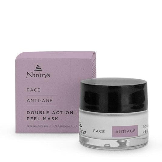 Natùrys Double Action Peel Mask - 50 ml jar for exfoliation and deep skin renewal