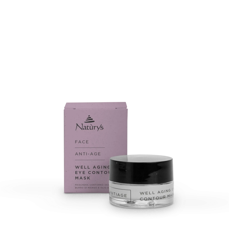 Natùrys Well Aging Eye Contour Mask - 30 ml jar for reducing dark circles and puffiness