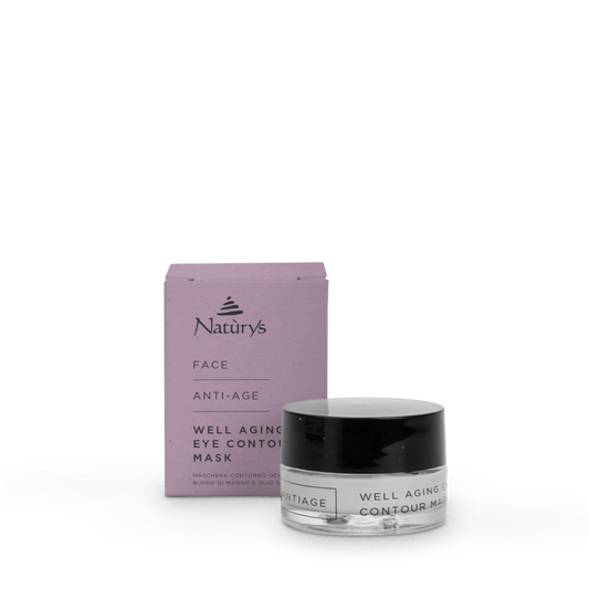 Natùrys Well Aging Eye Contour Mask - 30 ml jar for reducing dark circles and puffiness