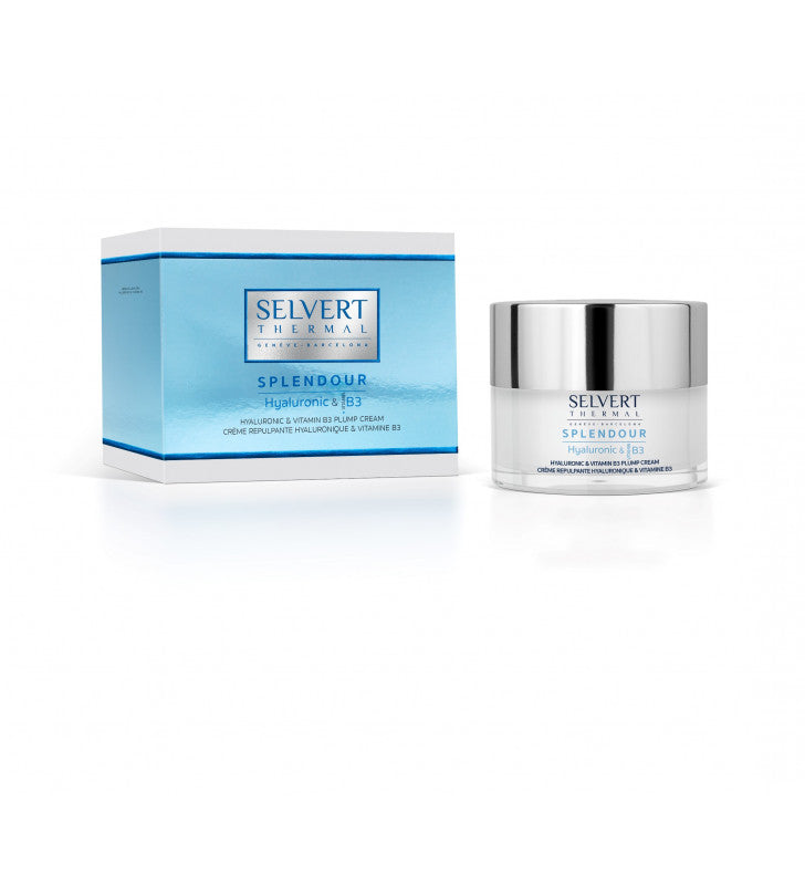 Selvert Splendor Hyaluronic & B3 Plump Cream - 50ml SPF15 Day Cream for hydrated and luminous skin with Niacinamide and Vitamin E.